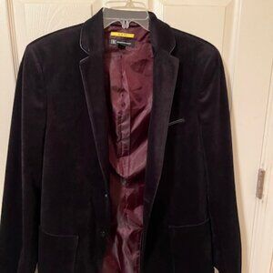 INC International Concepts Men's Black Velvet Blazer.  Slim Fit Large